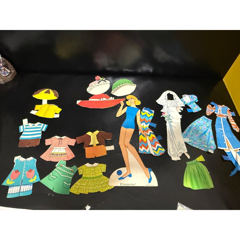 Vintage 1971 Mattel Francie Paper‎ Doll Clothes Cutouts - Complete Set